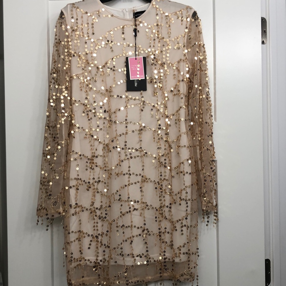 Gold Sequin Bodycon Dress